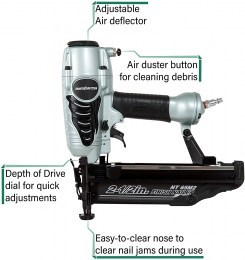 Pneumatic finishing nailer, 16 gauge METABO8
